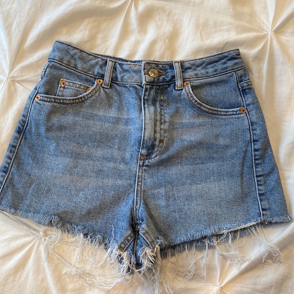 Topshop high rise mom shorts